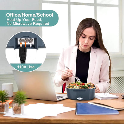 Revolutionize Your Lunch with the 1.5L Electric Lunch Box - Portable Food Warmer for Home and Car, Leak-Proof Design, and 60W Fast Heating!